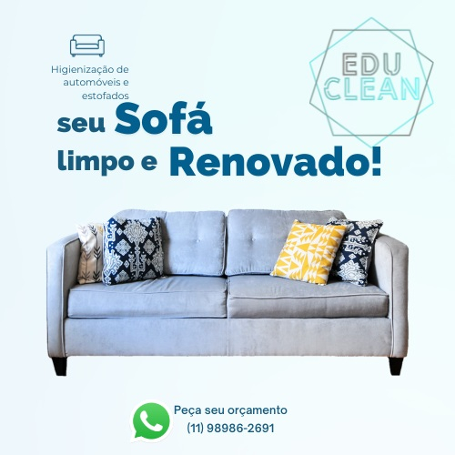 Foto da capa de Limpeza e Higienização de estofados Edu Clean